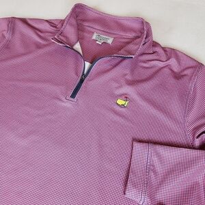 Masters Men's 2XL Peter Millar Augusta National Golf 1/4 Zip  Houndstooth